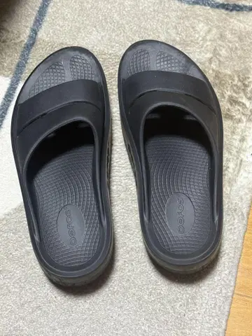 OOFOS/ OOMEGA OOAHH/ 27 cm / 블랙 / 통굽 타입