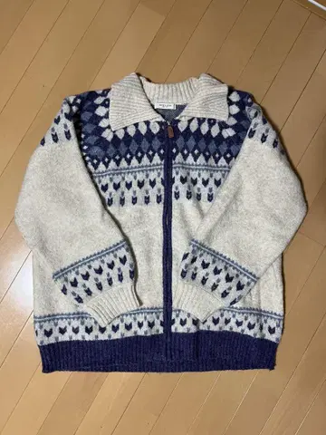 FREAK'S STORE 아가일 무늬 집업 스웨터