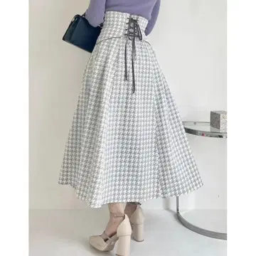 dazzlin 파이핑 자카드 코르셋 스커트 그레이 S 사이즈