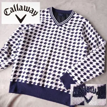 Callaway 여성용 스웨터 L 네이비 화이트
