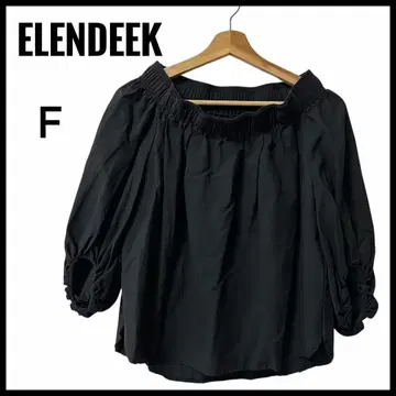 ELENDEEK 오프숄더 상의 블라우스 블랙 프리 사이즈