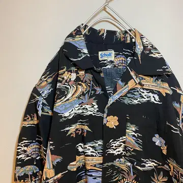 Schott 알로하 셔츠 레이온 면 S 사이즈