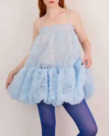 poppy TULLE BALLOON TUNIC (LIGHT BLUE)