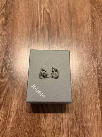 지르코니아 더블 귀걸이 콤비 컬러 Jouete