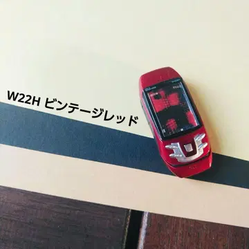 [ 가챠 ] au 핸드폰 가라케 W22H 레드 미니어처 피규어 레트로