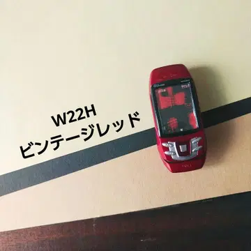 [ 가챠 ] au 핸드폰 가라케 W22H 레드 미니어처 피규어 레트로