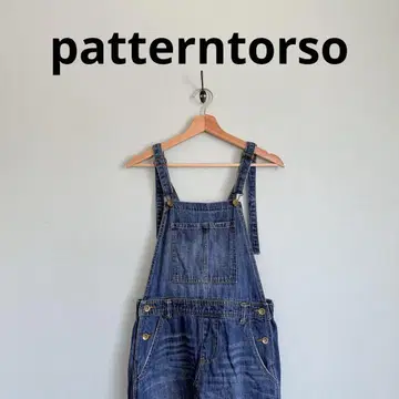 미품 patterntorso 패턴 토르소 멜빵 스커트 데님 네이비