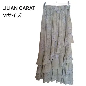 LILIAN CARAT 리리안캐럿 티어드 플레어 스커트 사이즈 2