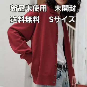 WIM 위임 T/C BASIC 니트 셔츠 가디건 빨간색