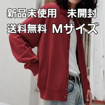 WIM 빨간색 위무 T/C BASIC KNIT 셔츠 CARDIGAN