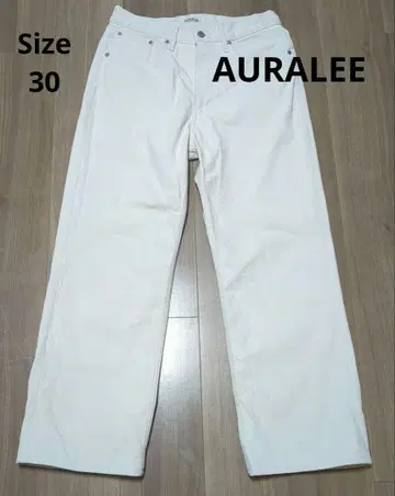 AURALEE 화이트 스트레이트 데님 사이즈 30