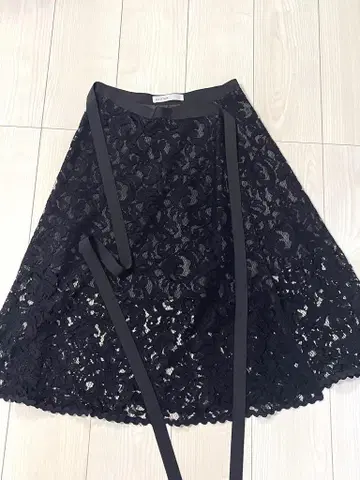sacai luck 레이스 랩 스커트 블랙 사이즈 1