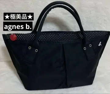 새상품급 agnes b. 아녜스베 토트백 블랙 나일론 A4 가능