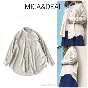 MICA&DEAL 밀리터리 워크 셔츠 라이트 베이지