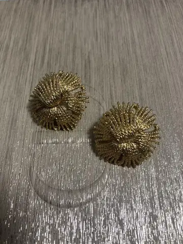 Monet 빈티지 이어링 플라워 꽃 골드
