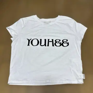 YOUHEE 크롭 T셔츠 화이트 반팔 한국