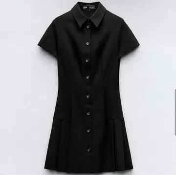 ZARA 카라 부착 미니 원피스 블랙 S