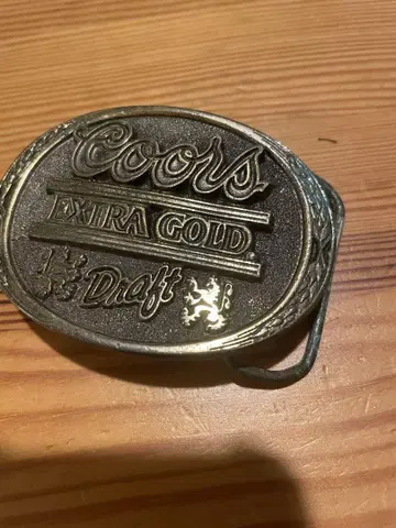 빈티지 Coors Extra Gold Draft 벨트 버클