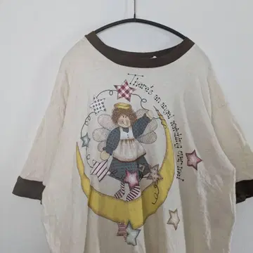 90s USA 제작 링거 티셔츠 브라운 싱글 스티치 XL