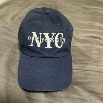 NYC 자수 네이비 캡