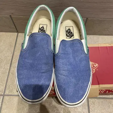 Vans 슬립온 블루/그린 27.5cm