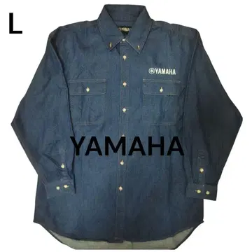 YAMAHA 버튼 다운 긴팔 면 셔츠 L 사이즈