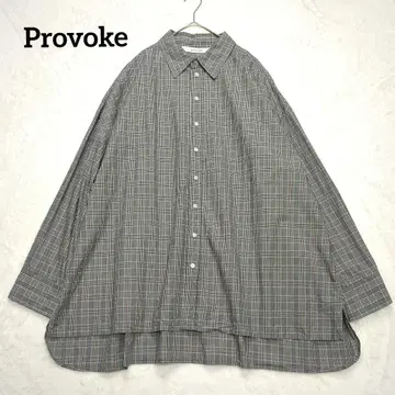 프로보크 Provoke 오버사이즈 체크 셔츠 긴팔