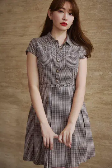 새상품 her lip to Checked Shirt Mini Dress
