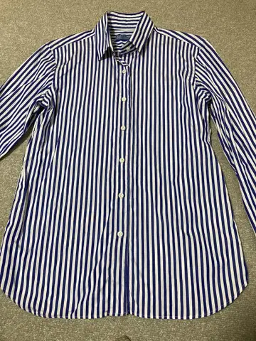 M aker's shirts 가마쿠라 셔츠 파란색과 흰색 스트라이프 셔츠