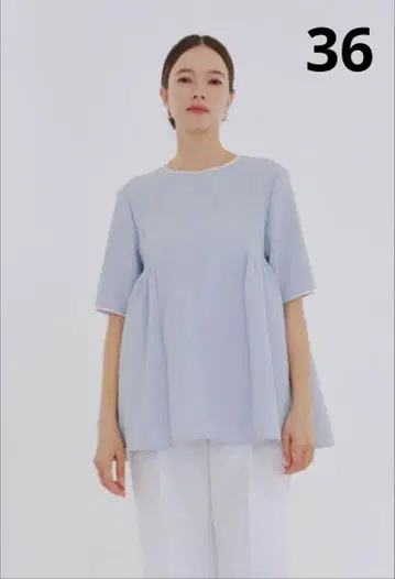 [새상품급] yori 후쿠레 사이드 개더 블라우스 36