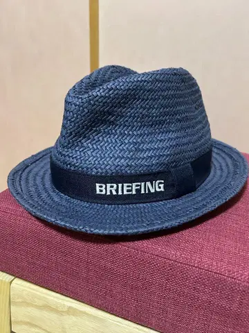 BRIEFING MENS 스트로 햇 네이비 L