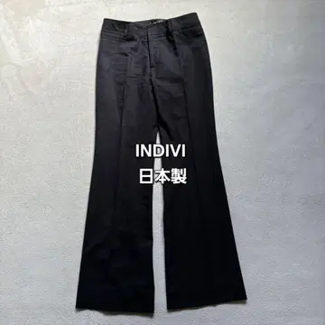 INDIVI 스트레이트 부츠컷 팬츠 일본제