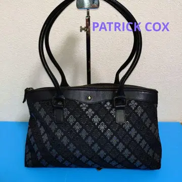 PATRICK COX 토트백 올 패턴 블랙