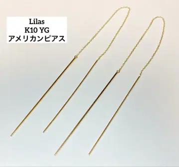 Lilas K10 원터치 귀걸이 골드 롱 바 양쪽