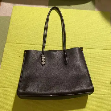 블랙 가죽 토트백 비즈니스 백
