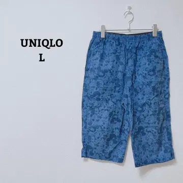 유니클로 디즈니 하프 팬츠 올 패턴 면 코튼100 여름 바다 L