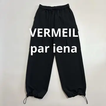 [미사용] 베르메이유 파 이에나 더블 크로스 카고 팬츠 IENA 블랙
