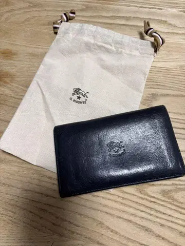 IL BISONTE 네이비 접이식 지갑