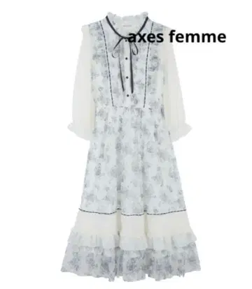 axes femme 부케 레이스 쉬폰 원피스 M