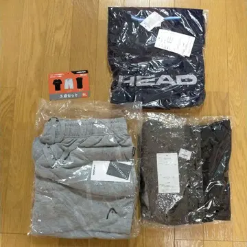 HEAD 룸웨어 세트 티셔츠 하프 팬츠 슬리브리스 스포츠