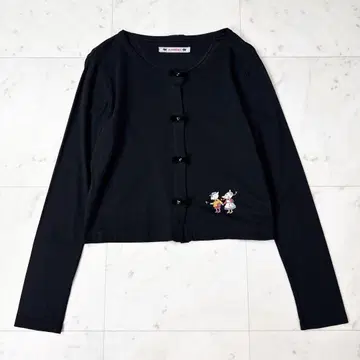 알베로베로 돼지 가디건 리본 블랙 프리 사이즈