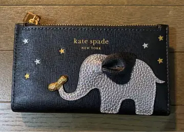Kate Spade 접이식 지갑 블랙 엘리펀트 카드 케이스 코끼리