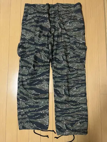 로스코 타이거 카모 카고 팬츠 빈티지 가공 US M 사이즈