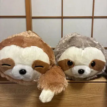늘보 봉제 인형 2체 세트