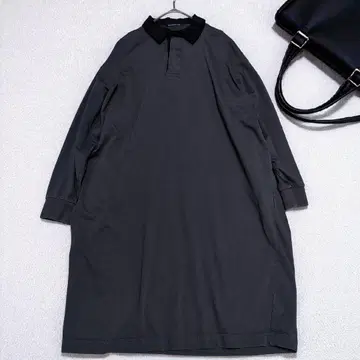 최근 mizuiro ind 미즈이로 인드 셔츠 원피스 블랙 넉넉한 핏