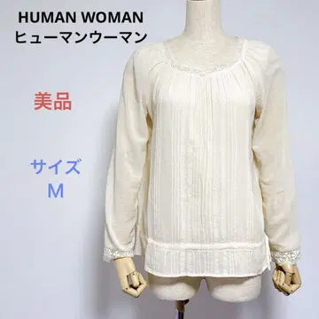 새상품급 HUMAN WOMAN 휴먼 우먼 반팔 블라우스 M 귀여움