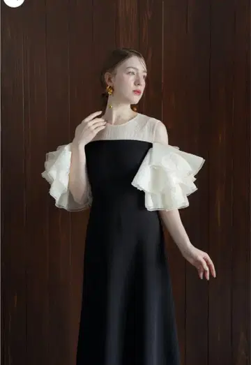 [새상품급] organdy frill dress 택 포함 포멀
