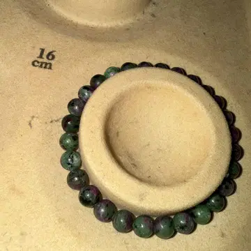 루비 인 조이사이트 팔찌 16cm 6mm 구슬 (2번)