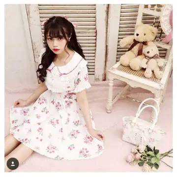 Ank Rouge 스트로베리 로즈 리본 원피스
