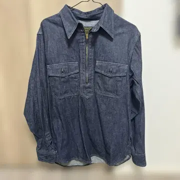 CUSHMAN 쿠시맨 하프 집업 데님 셔츠